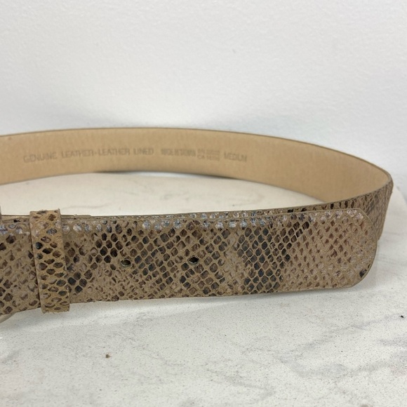 Reptile Embossed Genuine Leather Belt - Picture 2 of 8